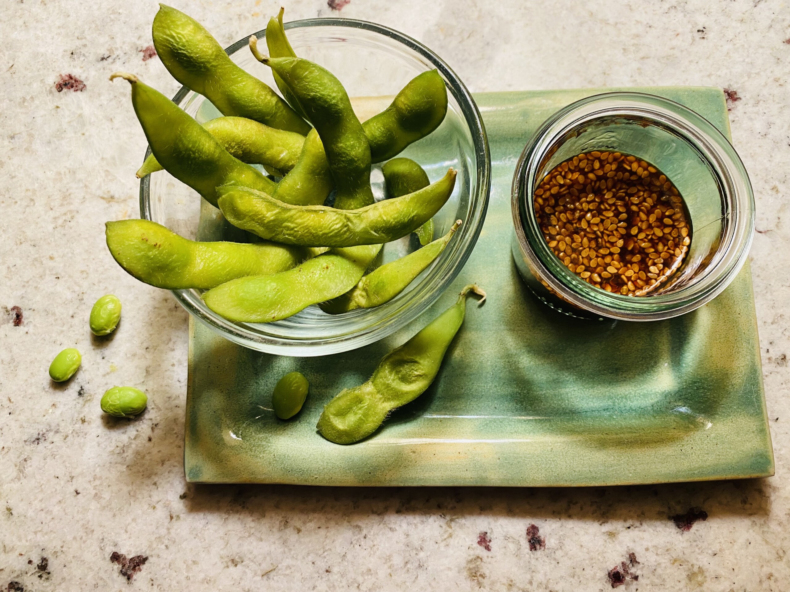 Super Simple Edamame Appetizer and Dipping Sauce