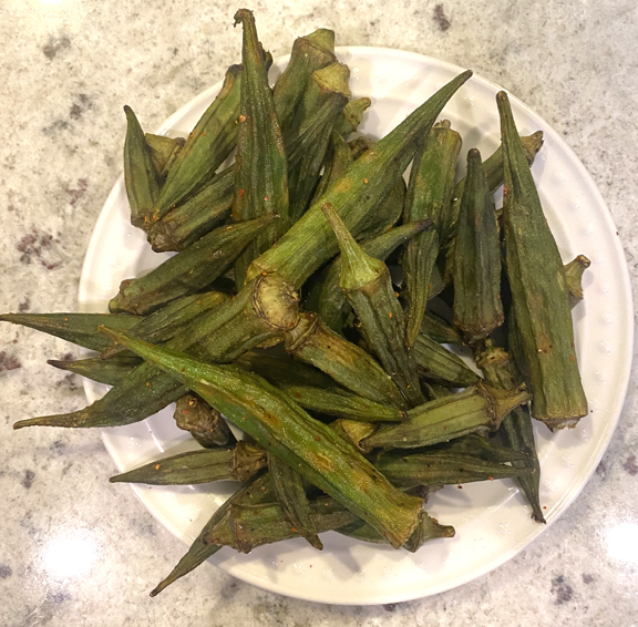 Roasted Okra, Baked or Air Fried