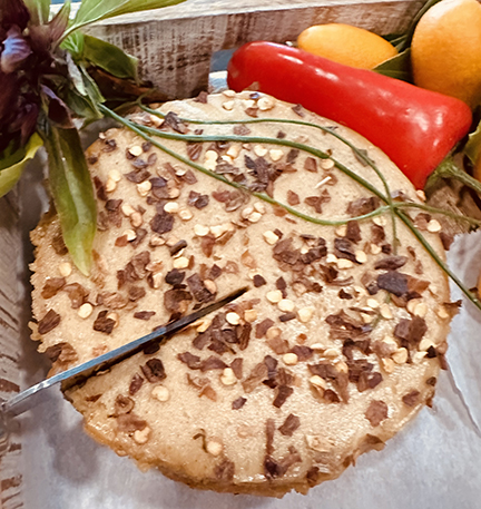 Aged Red Pepper Cashew-Pine Nut Cheese-Vegan