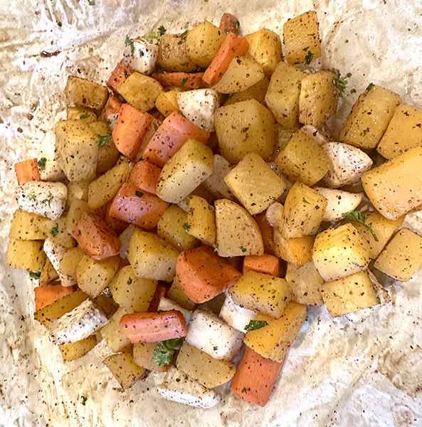 Good & Easy Roasted Cubed Vegetables—oil free