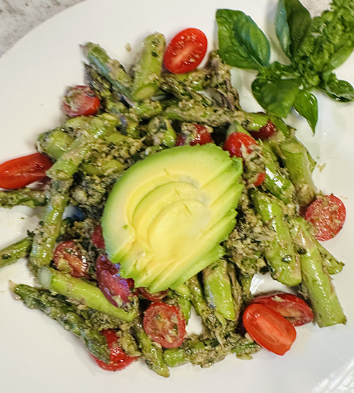 Dr. Goldner’s Raw Asparagus Pesto Salad